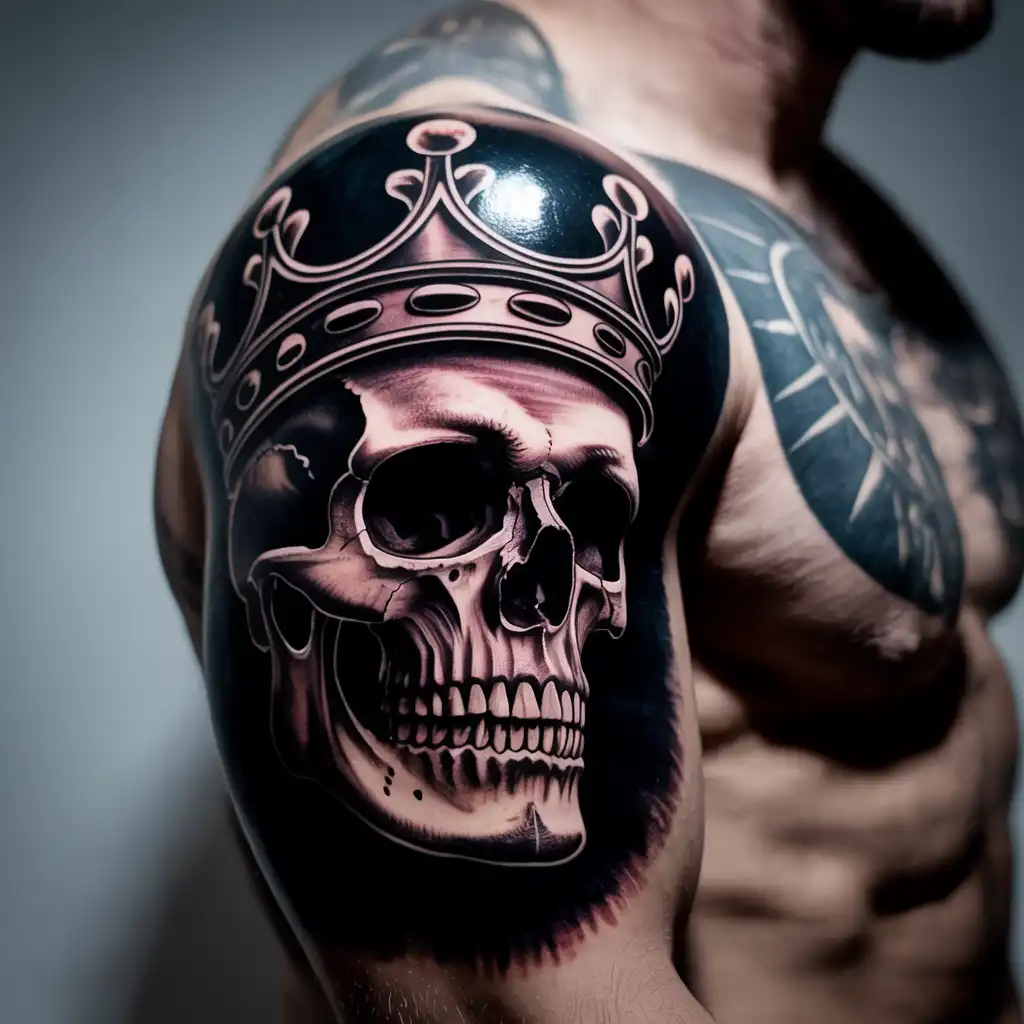 Skull With Crown Tattoo