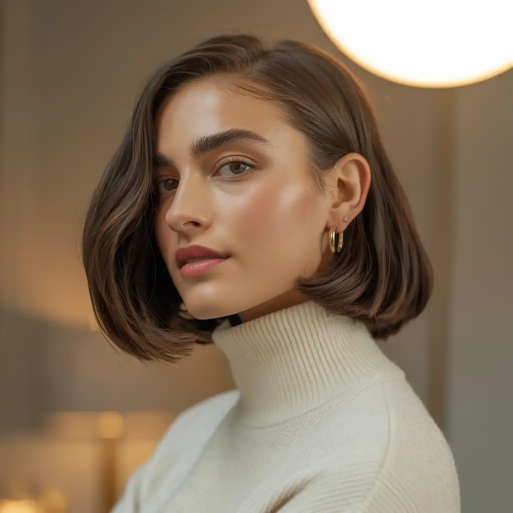 Sleek Chin-Length Bob