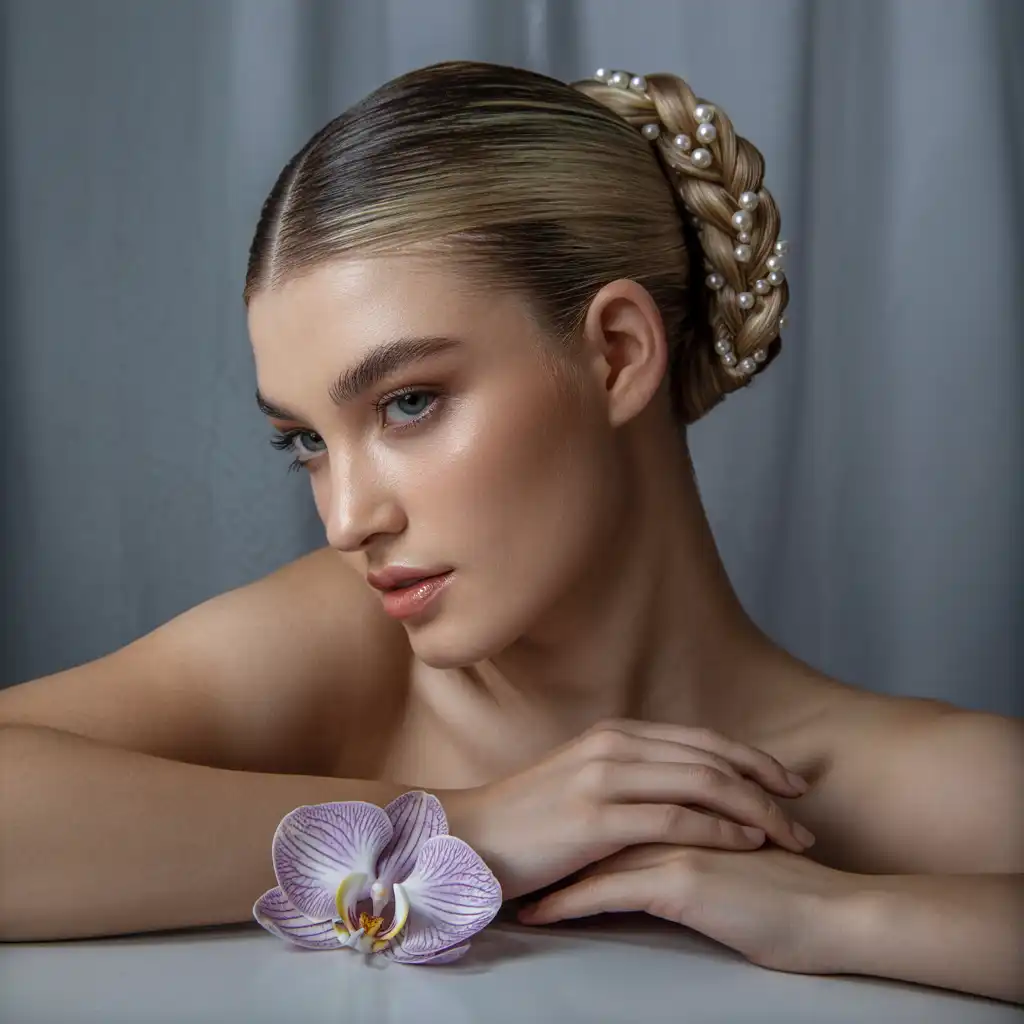 Slick Back Braided Bun