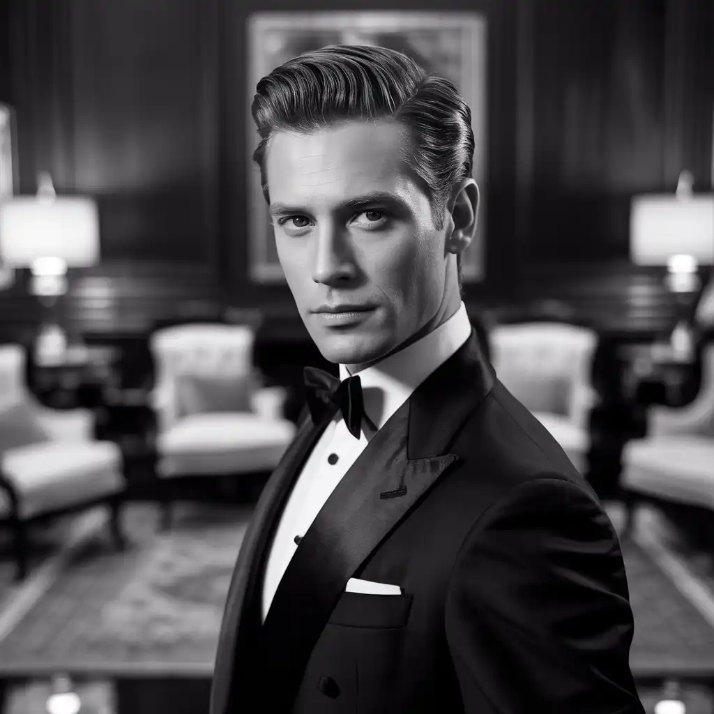 Slick Back with Side Part