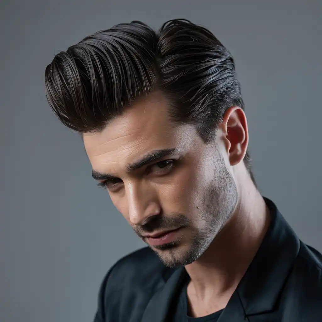 Slick Back with Volume Crown