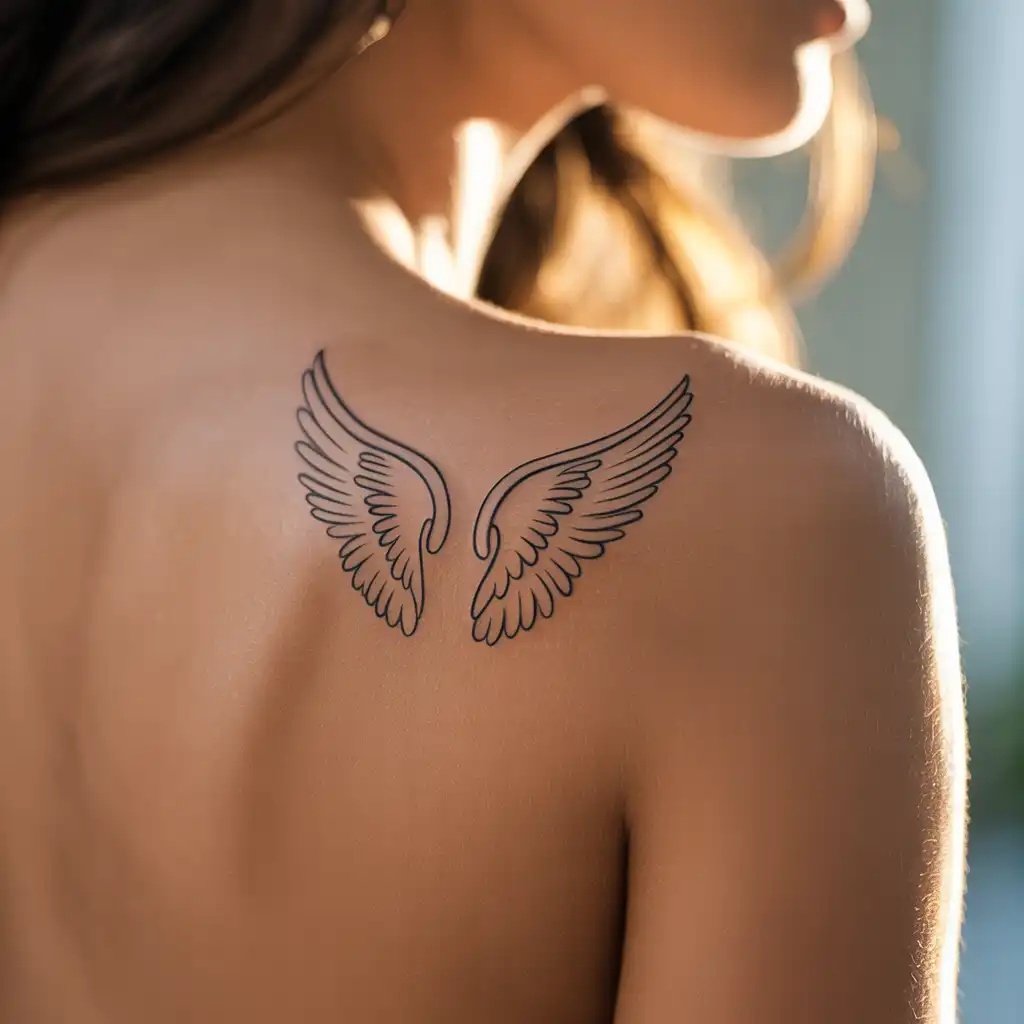 Small Angel Wings Tattoo