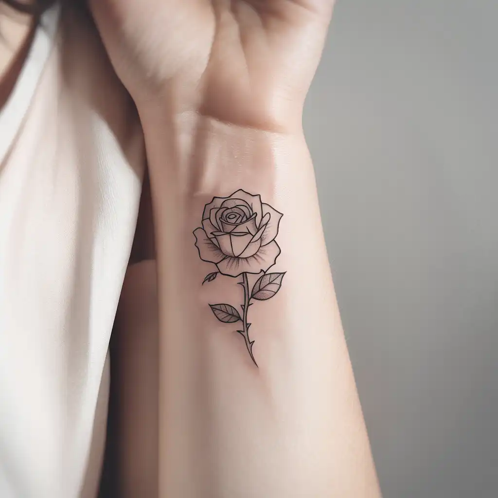 Small Rose Tattoo