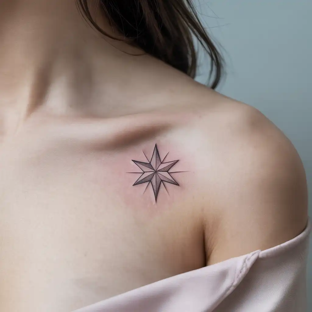 Star Collarbone Tattoo