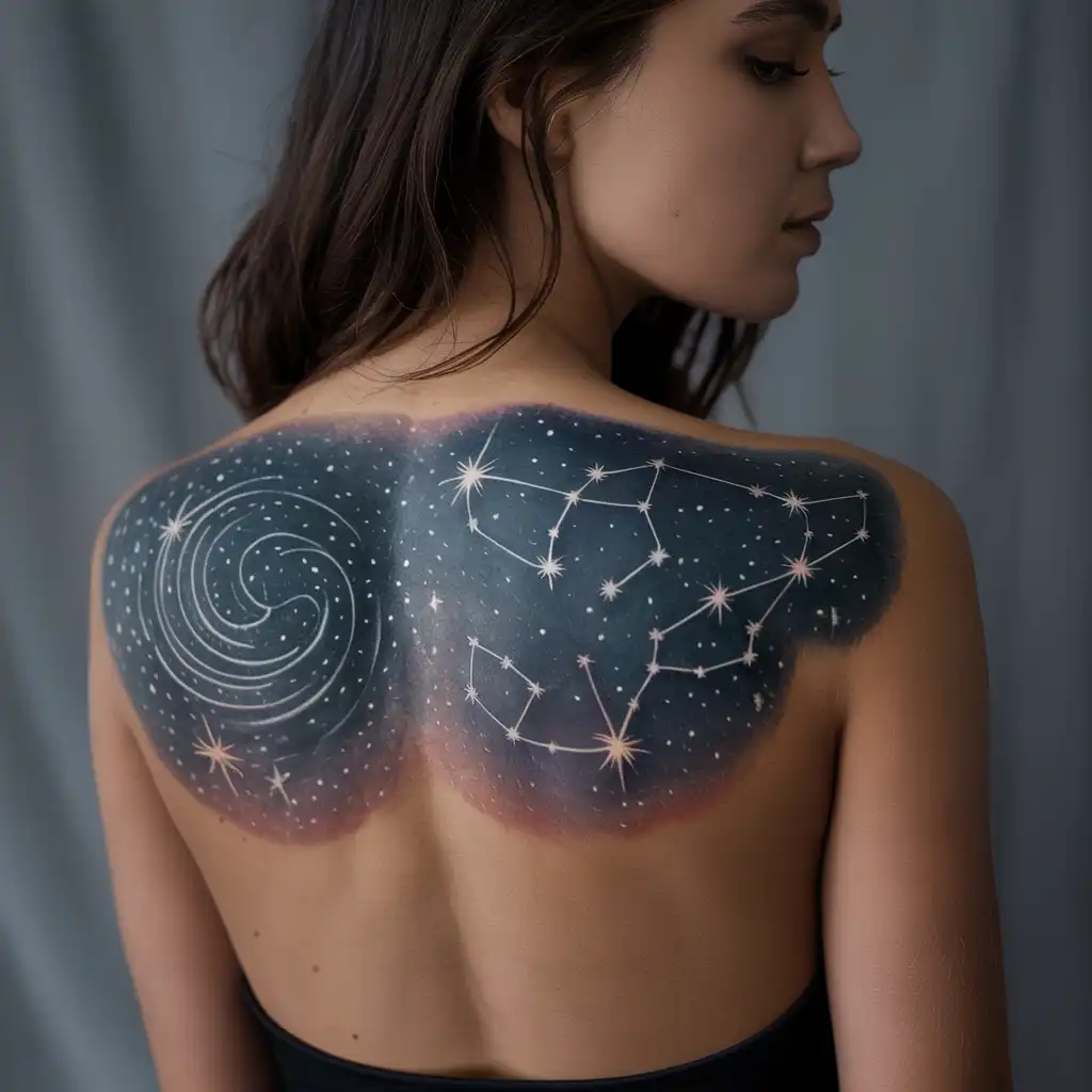 Star Constellation Back Tattoo