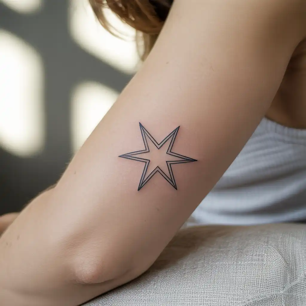 Star Outline Tattoo