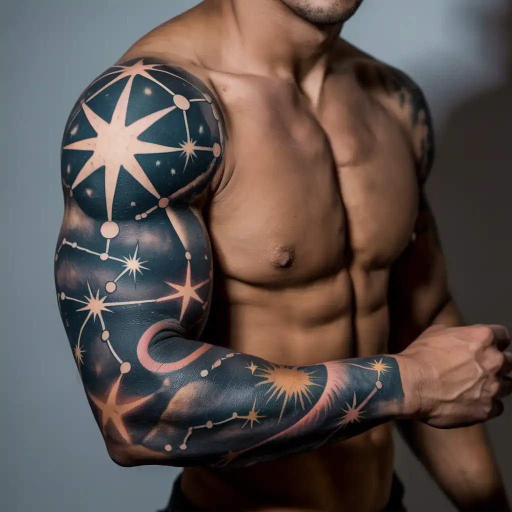 Star Sleeve Tattoo