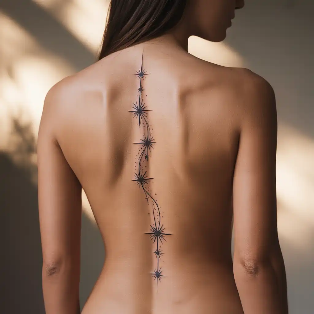 Star Spine Tattoo