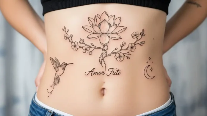 Stomach Tattoo Ideas for Females With Meaning
