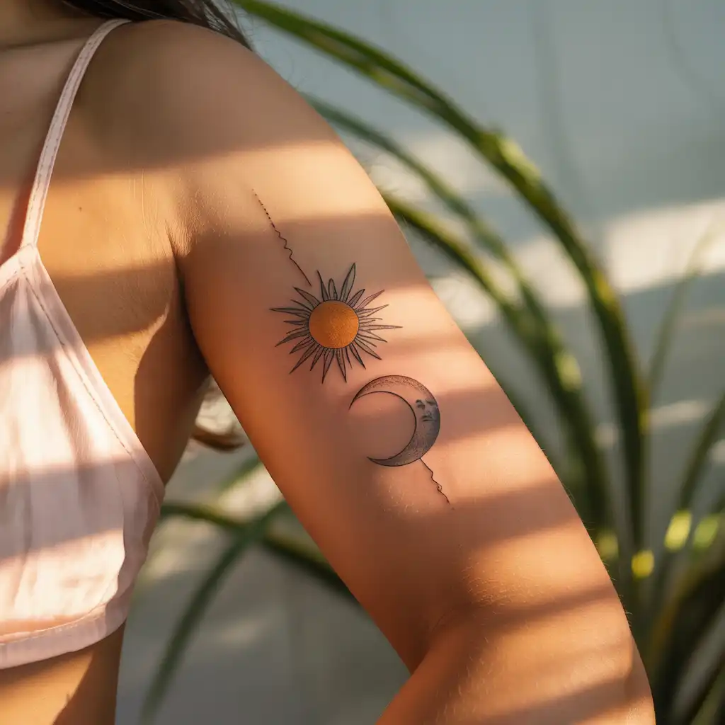 Sun and Moon Tattoo