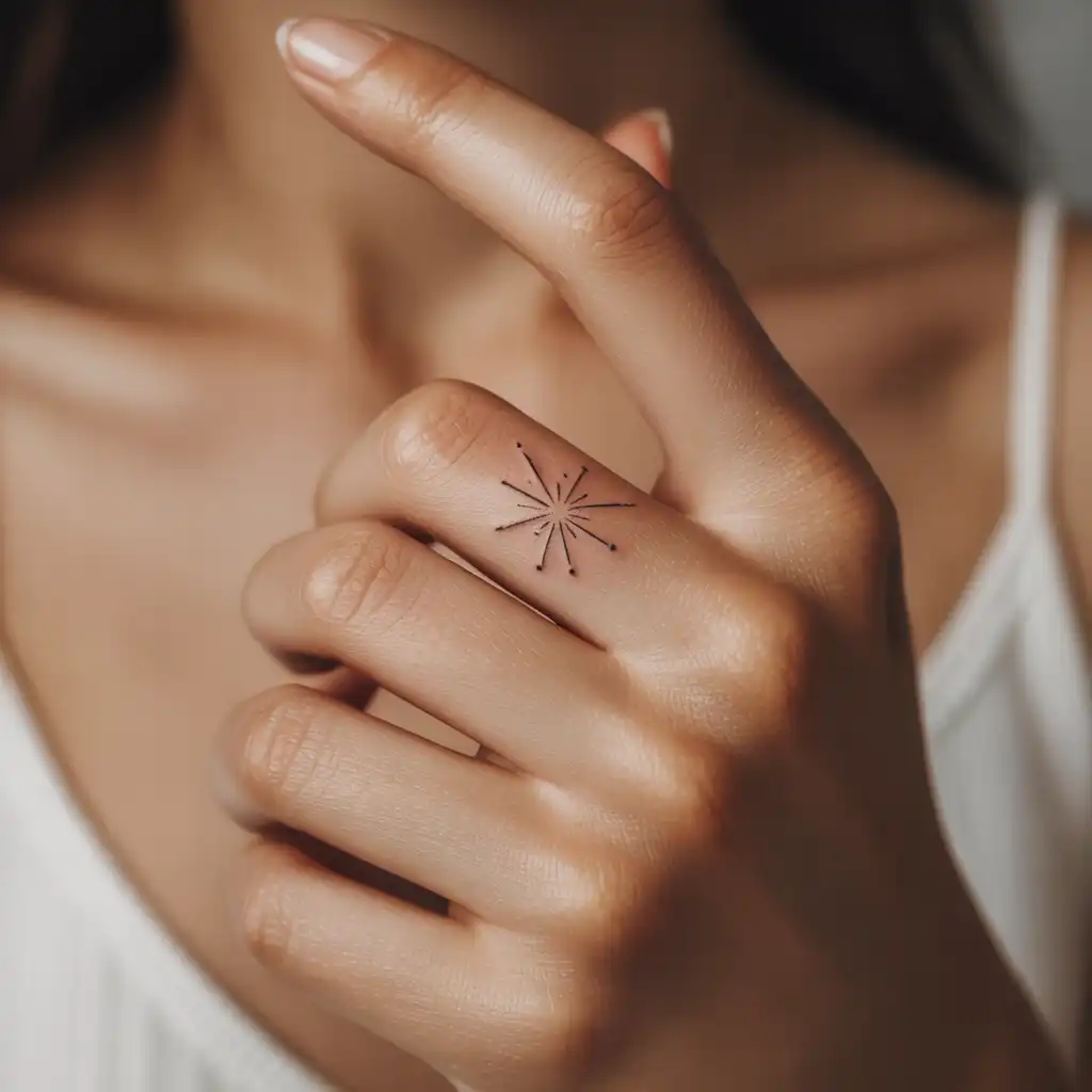Tiny Star Finger Tattoo