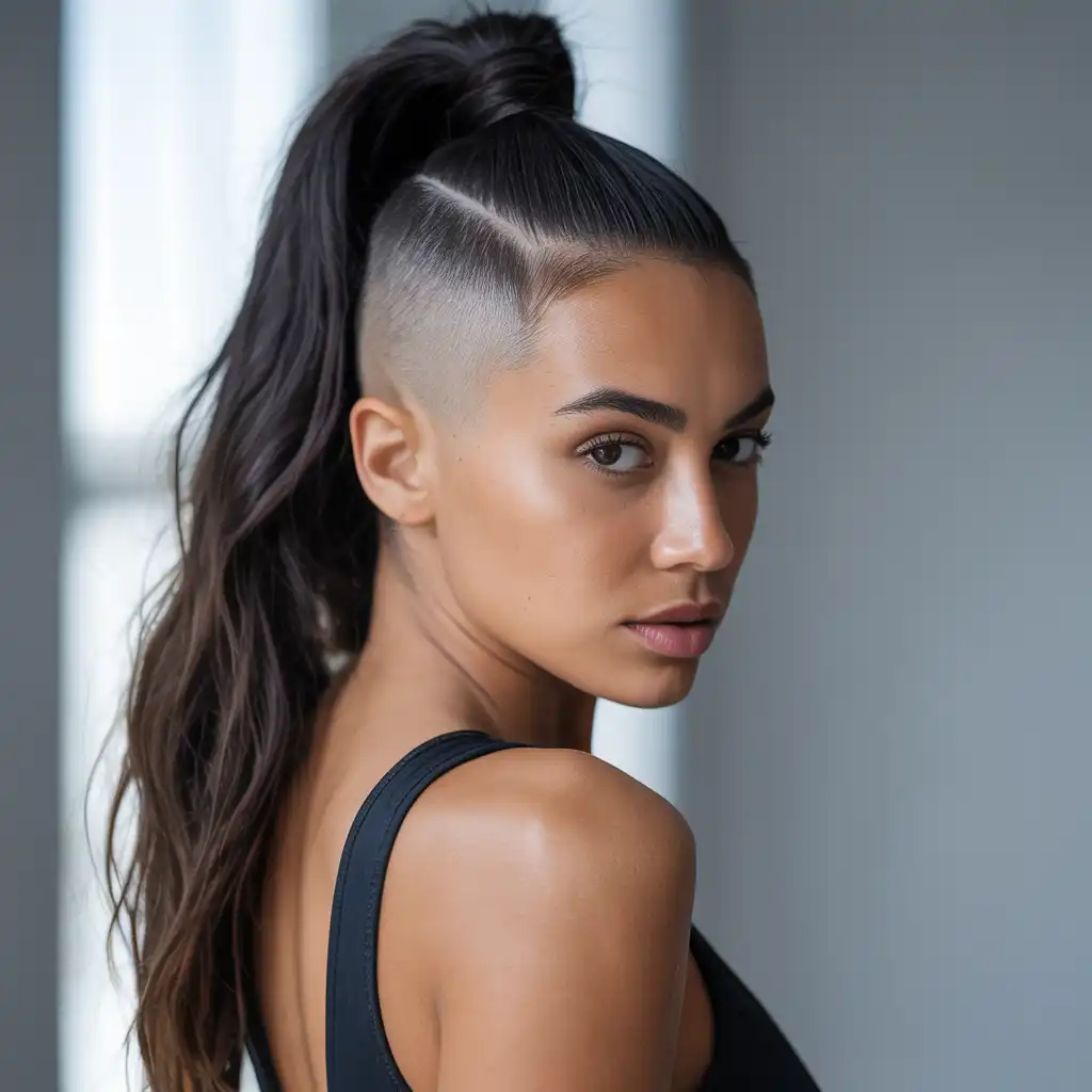Undercut with Long Ponytail