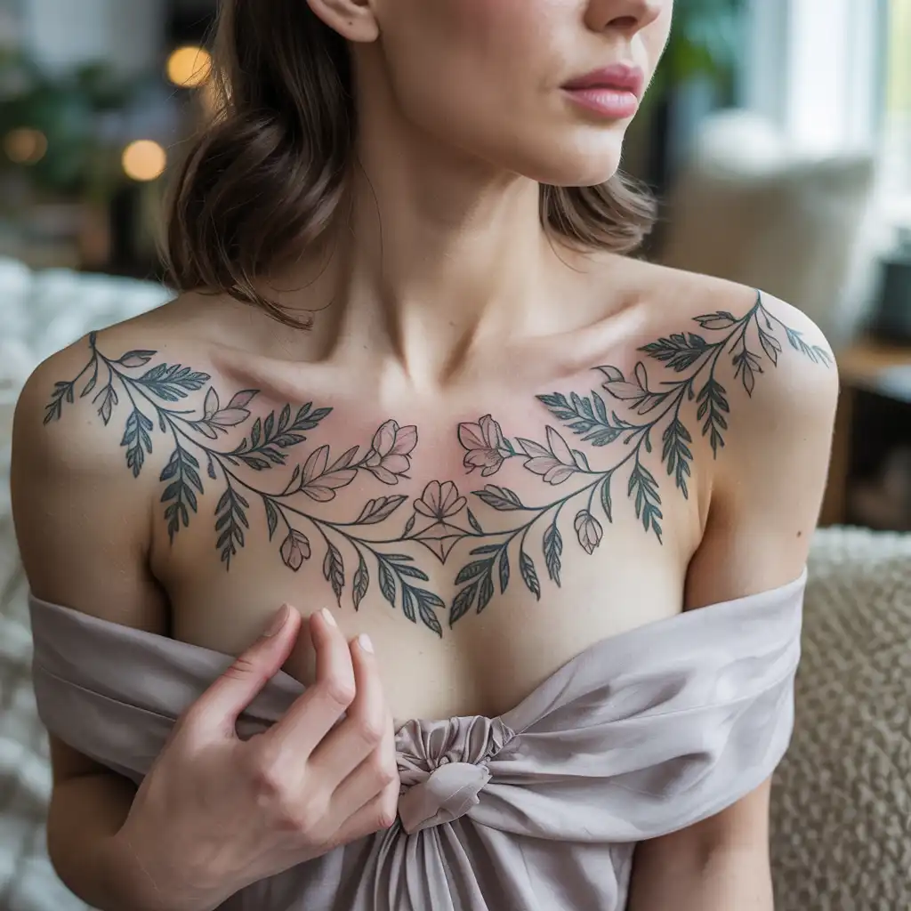 Vine Chest Tattoo