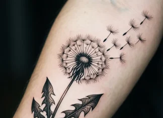 Women’s Dandelion Tattoo Ideas Capturing Soft Free-Spirited Meaning